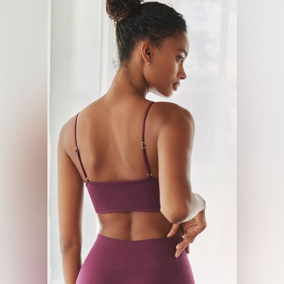 Anthropologie The Renna Seamless Square-Neck Bra: Lace-Trim Edition. S/M - Picture 2 of 5